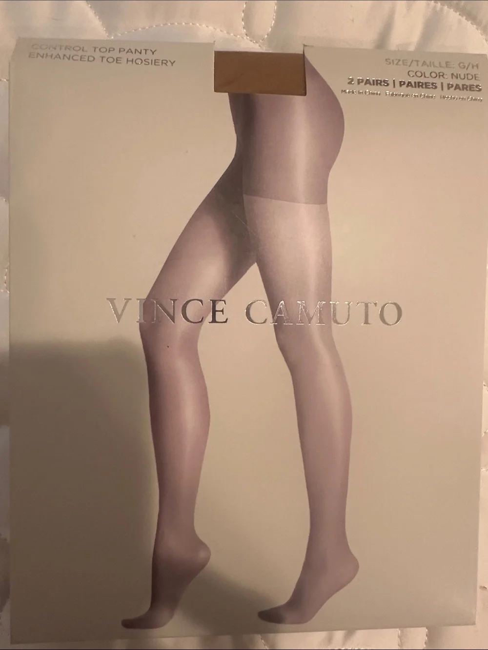 Vince Camuto Nude Sheer Control Top Pantyhose - 2 Pairs